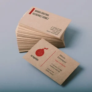 Tarjetas de visita de papel