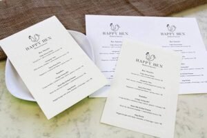 Menú de papel