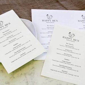 Menú de papel